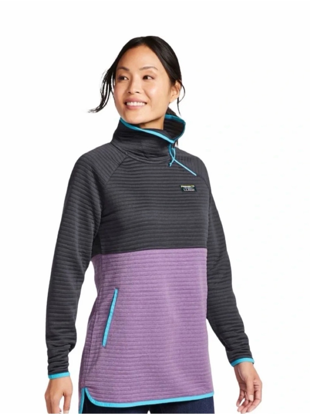L.L. Bean Women's Airlight Knit Asymmetrical Quarter-Zip Tunic